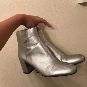 Silver booties