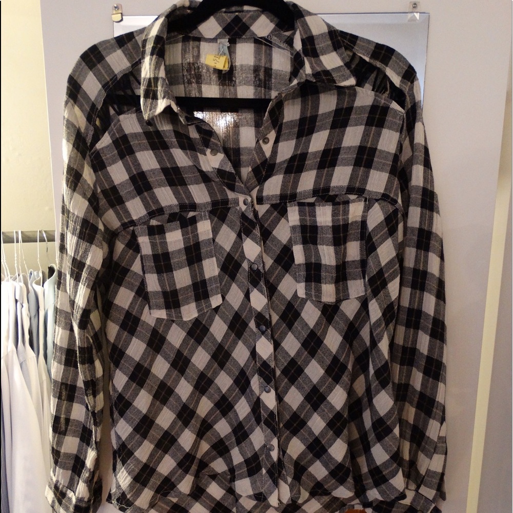 NWOT free people size S flannel