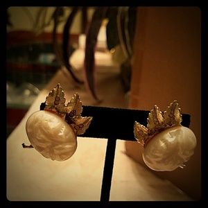 Gold and Pearl Earrings