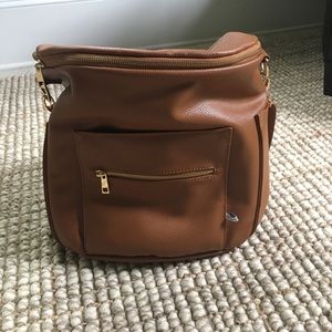Fawn Design Diaper Bag in Tan Leather