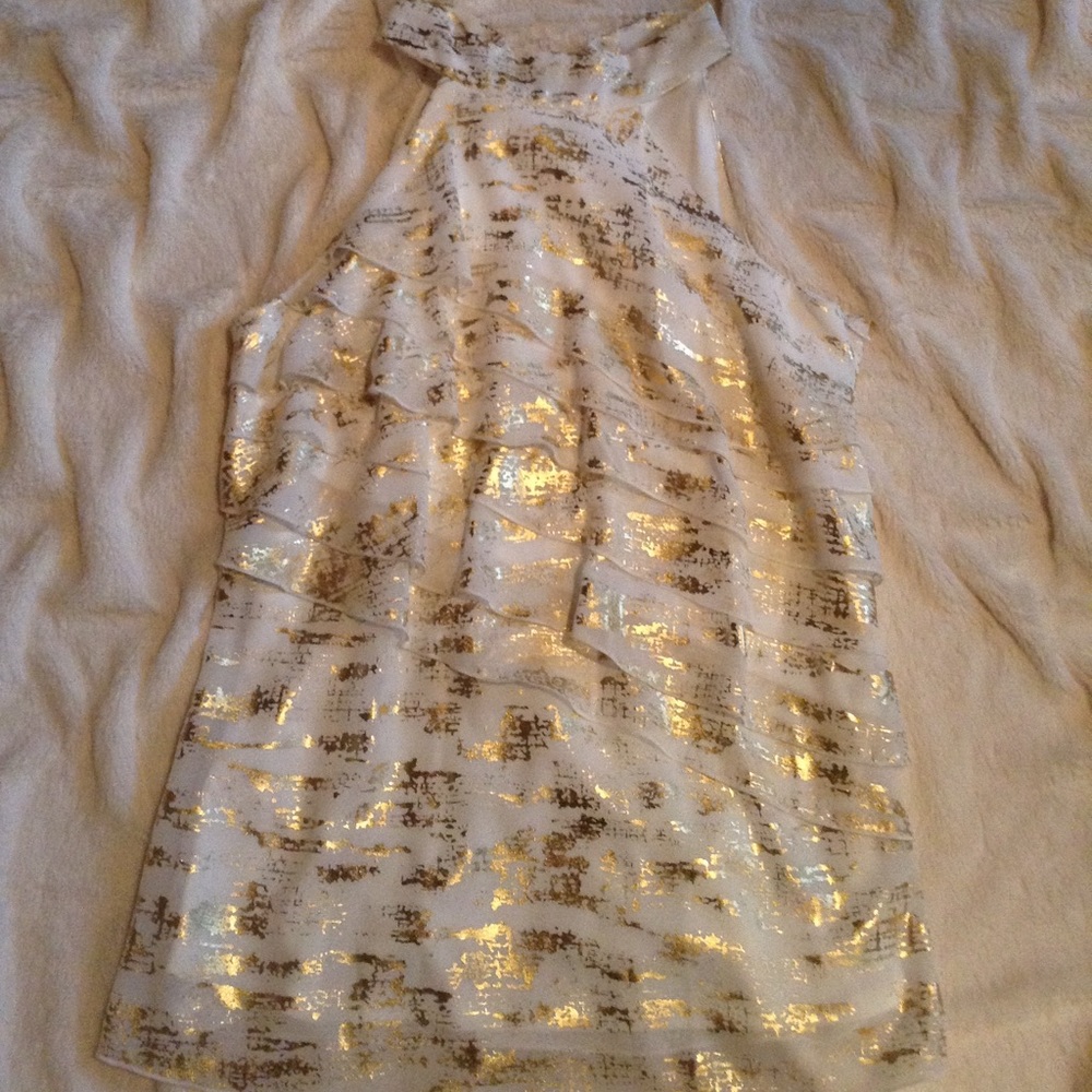 White and gold top size small