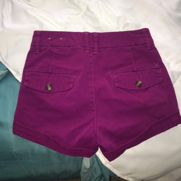 purple high-rise american eagle shorts - Picture 2 of 4
