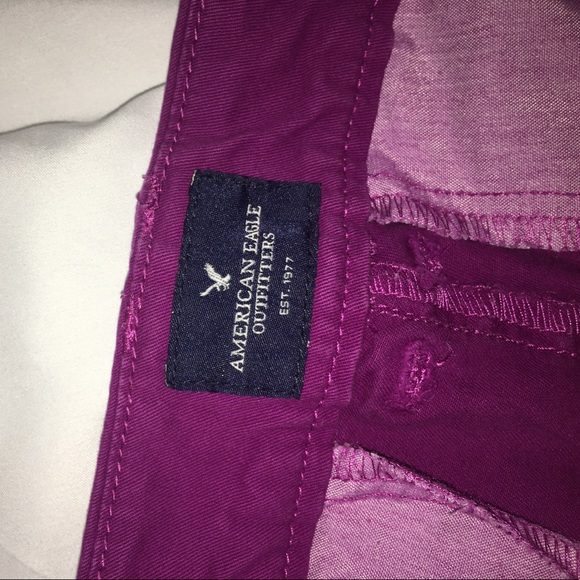 purple high-rise american eagle shorts - Picture 4 of 4