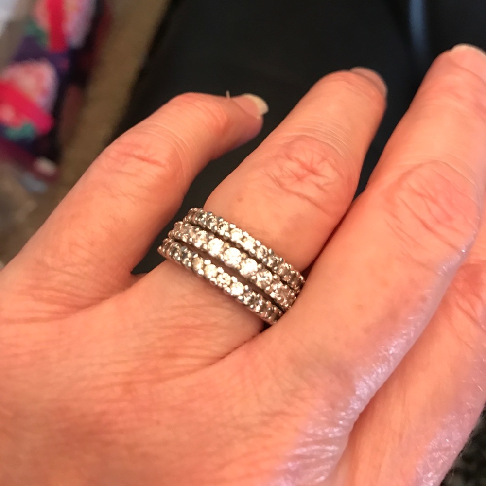 Eternity Stacking Bands Sterling silver