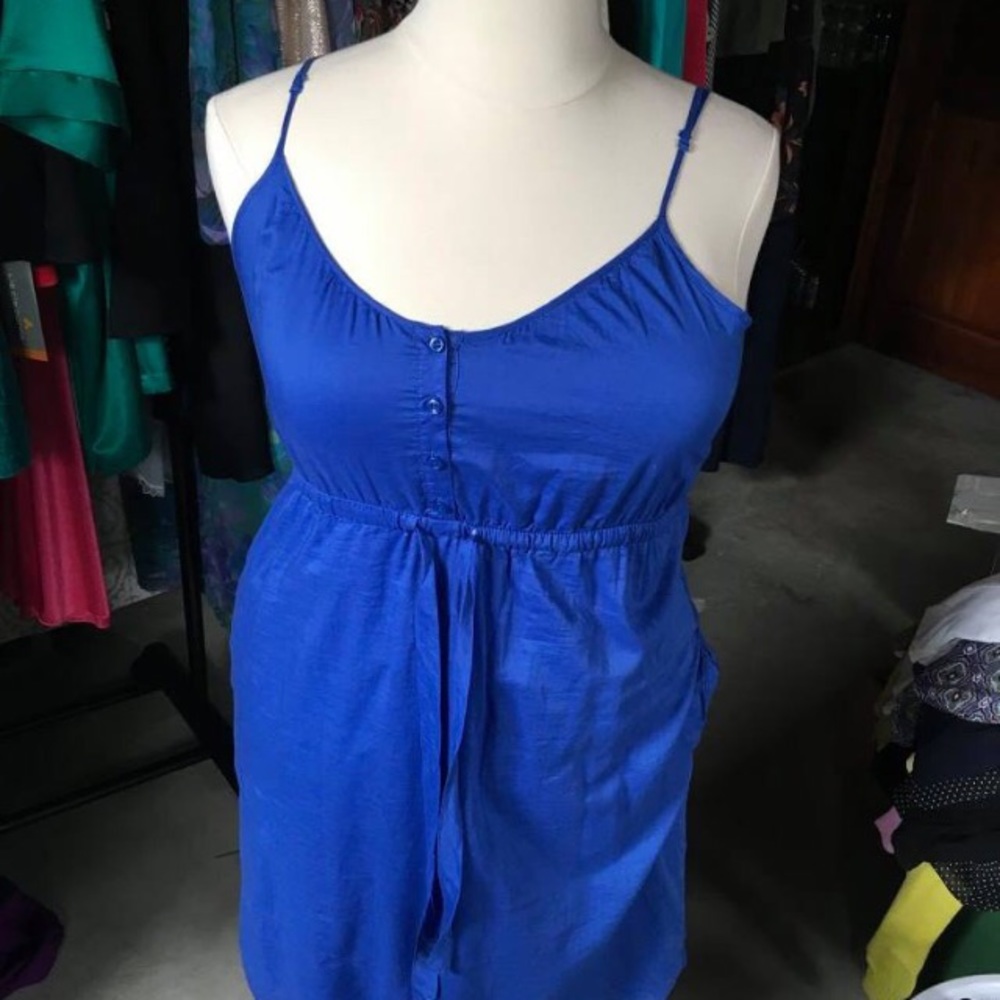 Blue cotton dress