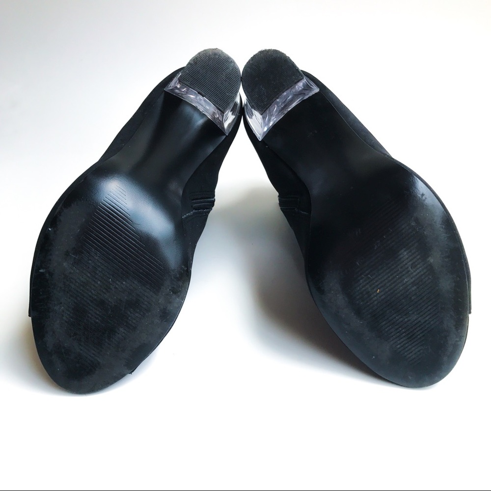 Steve Madden Magnifik Open Toe Clear Heel Booties - Picture 4 of 4