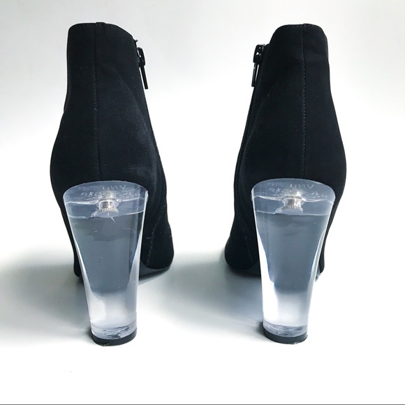 Steve Madden Magnifik Open Toe Clear Heel Booties - Picture 2 of 4