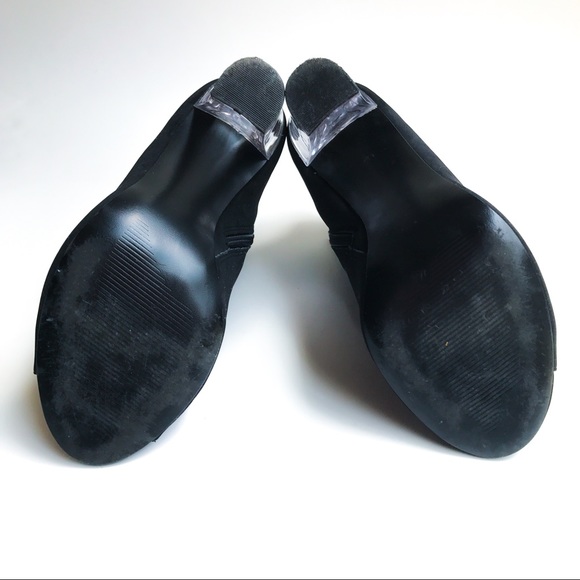 Steve Madden Magnifik Open Toe Clear Heel Booties - Picture 4 of 4