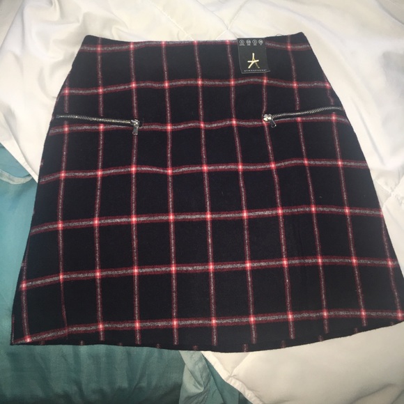 argyle pattern skirt with zippers - Picture 1 of 4