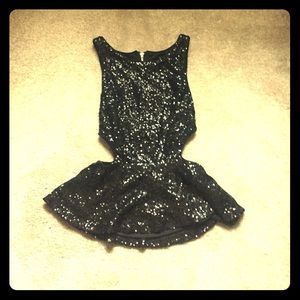 Black sequin top