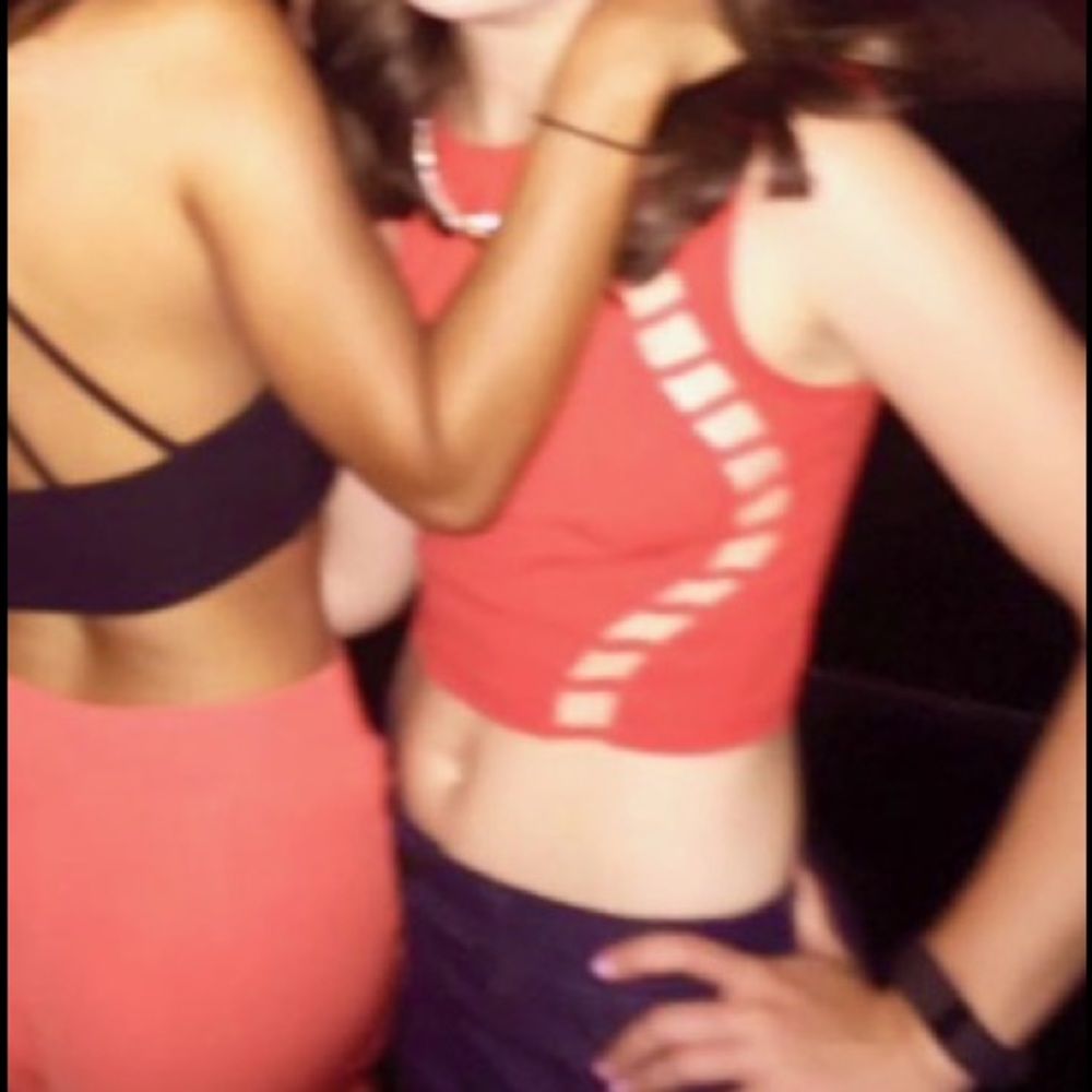 Sexy orange crop top