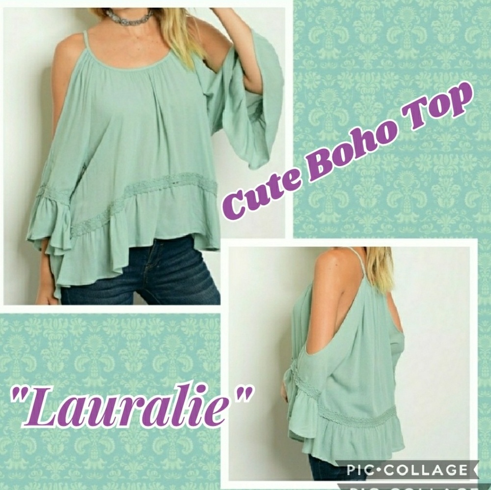 🔥SALE🔥"Laurilie" 🆕Sage Top