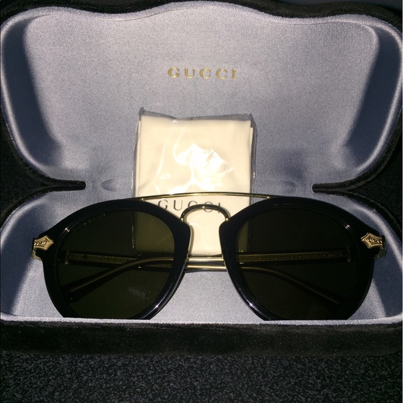 Gucci Round-Frame Acetate Sunglasses - Picture 1 of 5