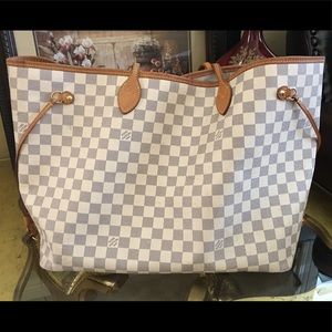 Authentic Louis Vuitton Neverfull GM dameir azur