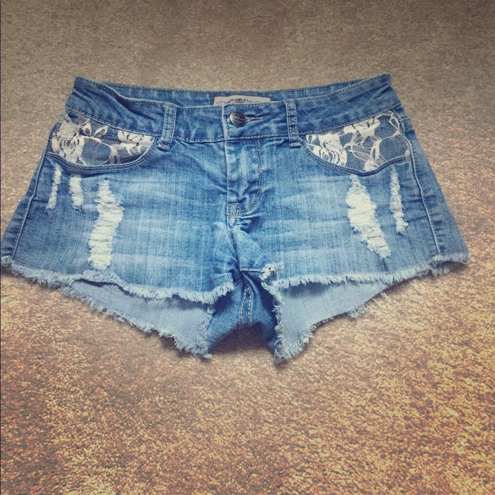 Denim shorts
