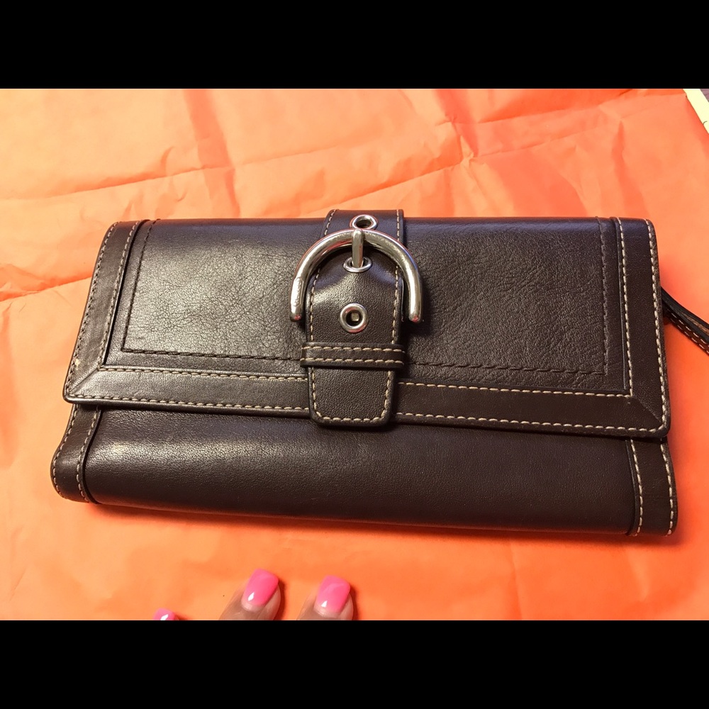 Brown leather Coach Wallet