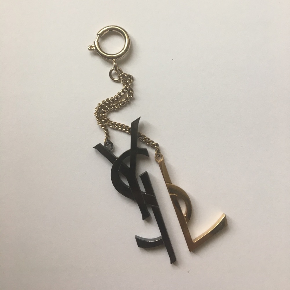 Authentic Deconstructed, two-toned YSL Key Ring