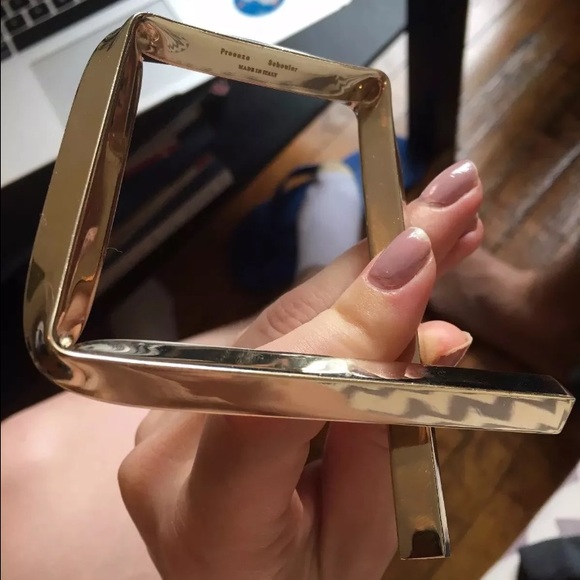RARE Proenza Shouler Small Square Gold Bracelet - Picture 3 of 4