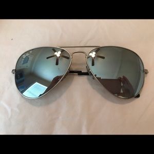 Ray Ban silver mirror aviators