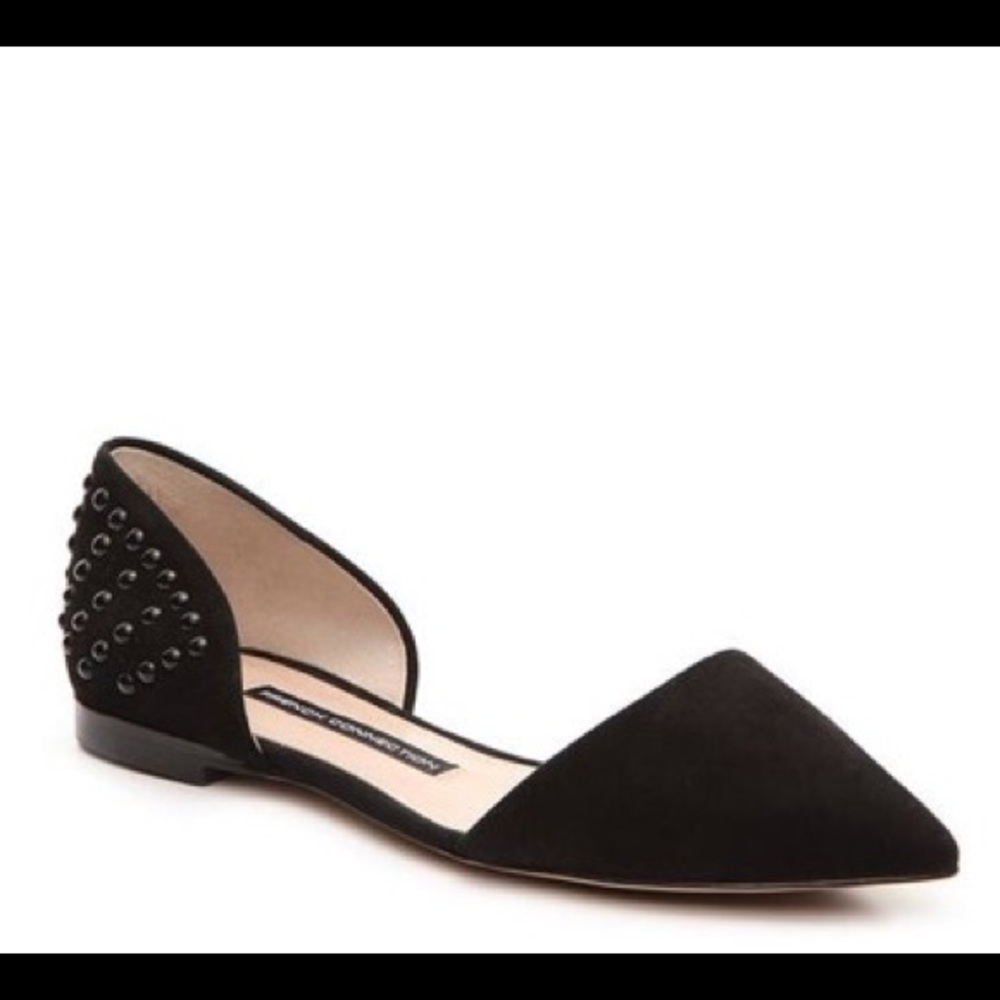 French Connection Genza Black Suede Flats Sz 7
