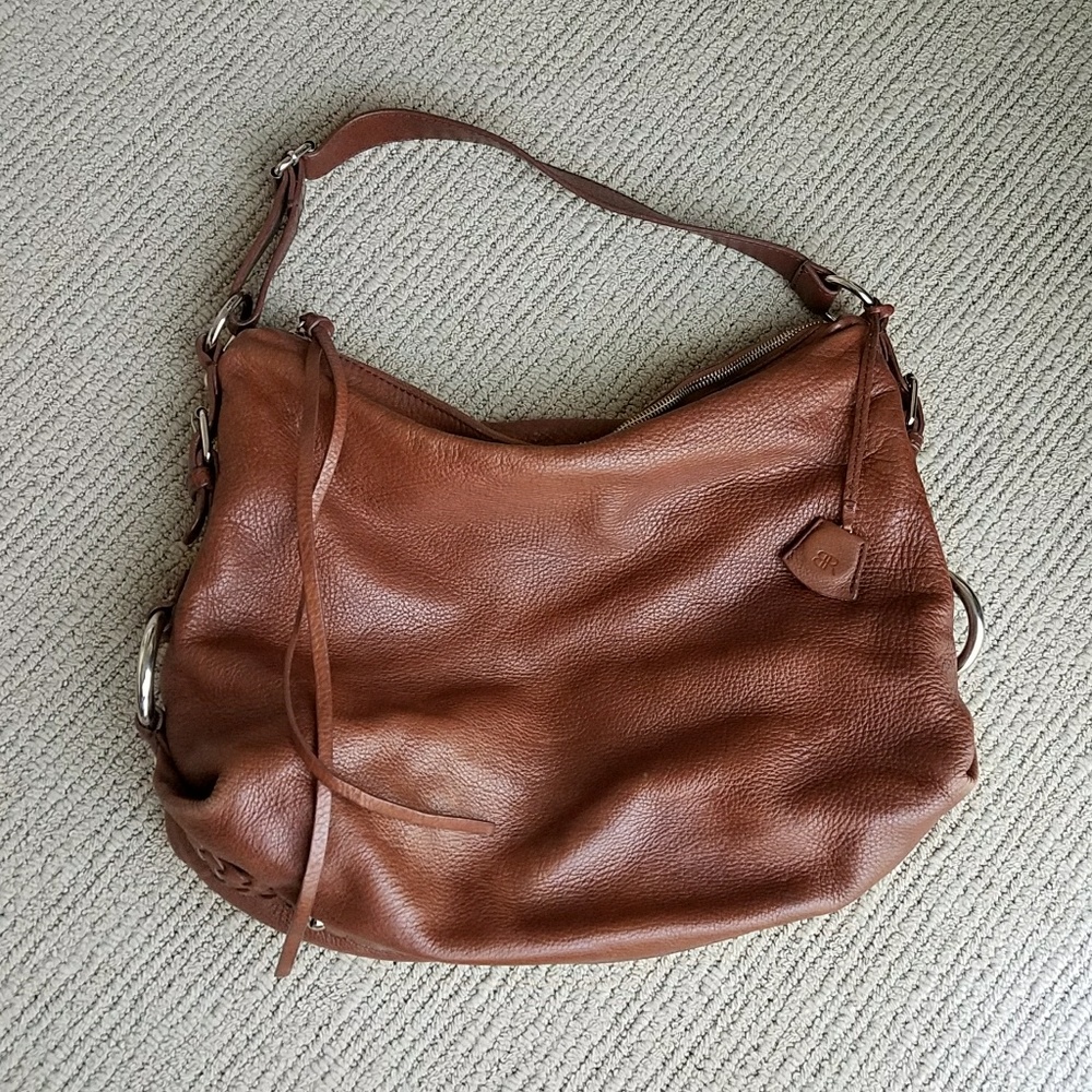 BR genuine leather hobo bag