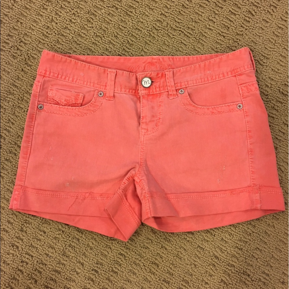 Maurice's Brand coral shorts size 3/4 NWOT
