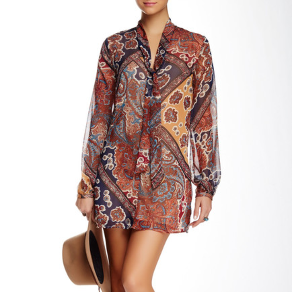 Meghan LA Dusty Scarf Tie Dress