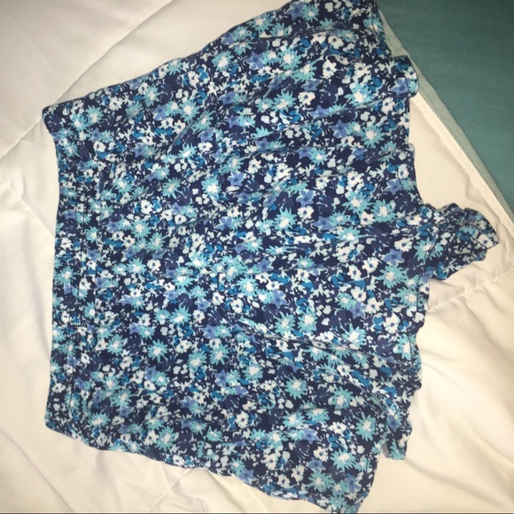 blue floral soft shorts - Picture 2 of 4