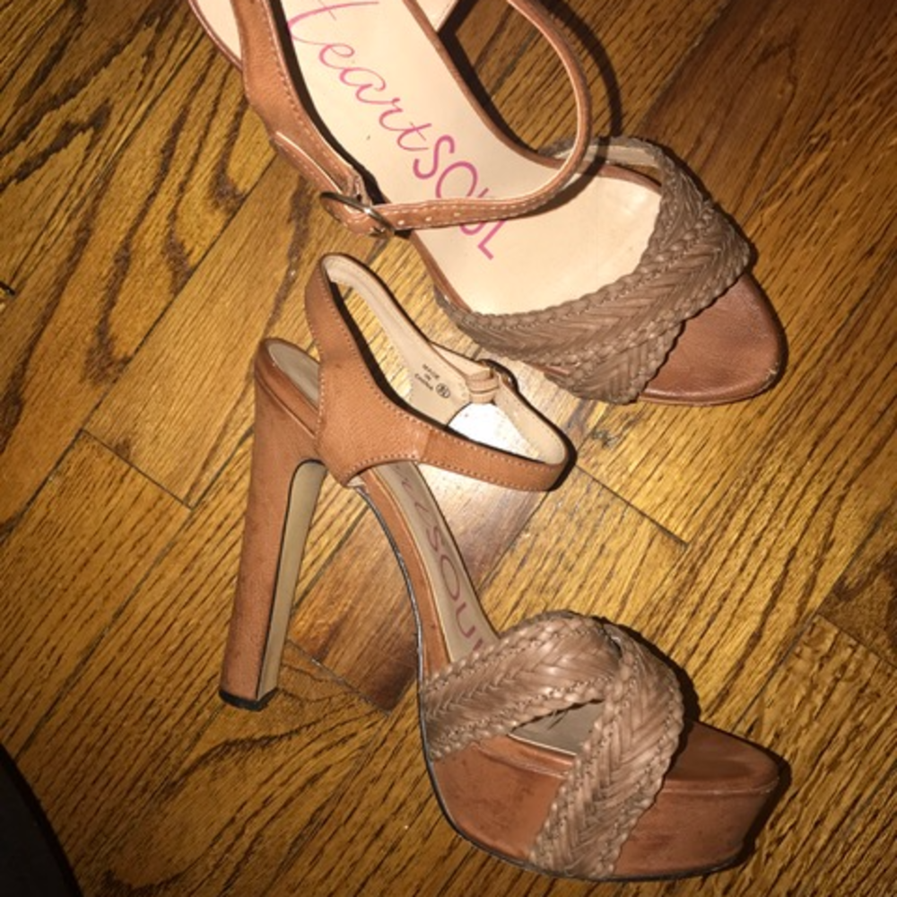 Woven Sky High Heels