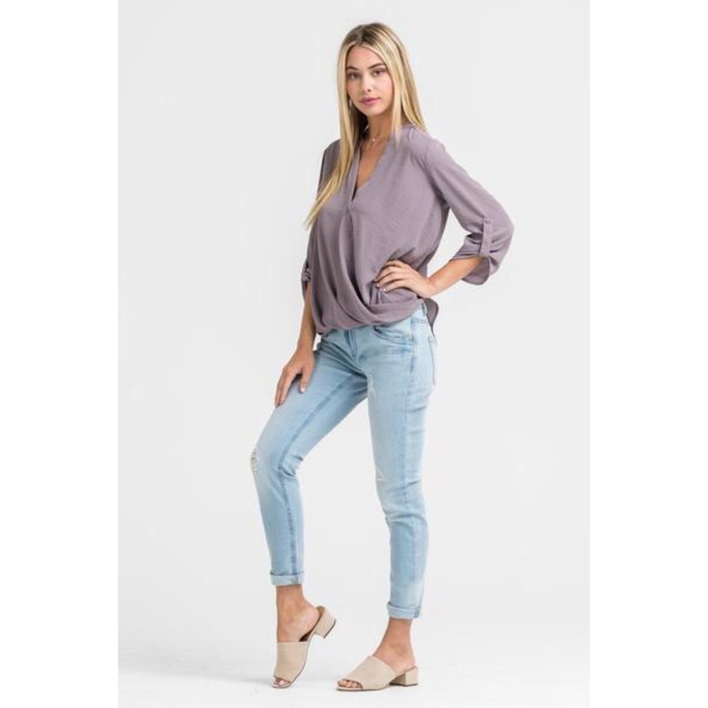 •BUY2/1FREE• Always the Right Time Draped Blouse - Picture 3 of 5