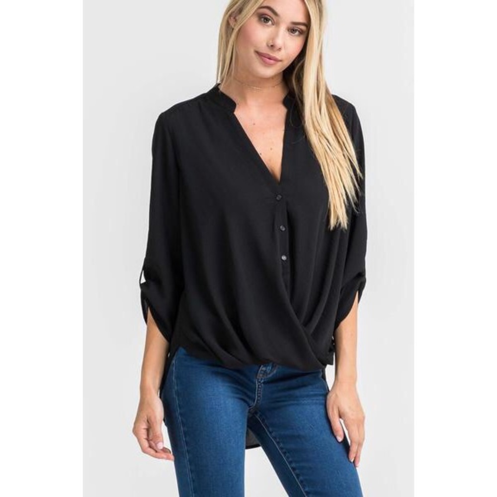 •BUY2/1FREE• Always the Right Time Draped Blouse - Picture 5 of 5