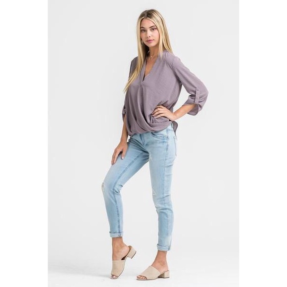 •BUY2/1FREE• Always the Right Time Draped Blouse - Picture 3 of 5