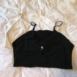 Express One Eleven Lace-Up tanks