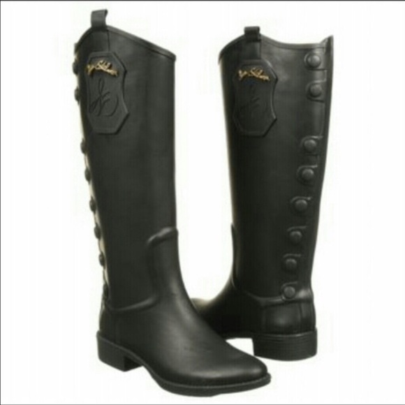 sam edelman black rain boots