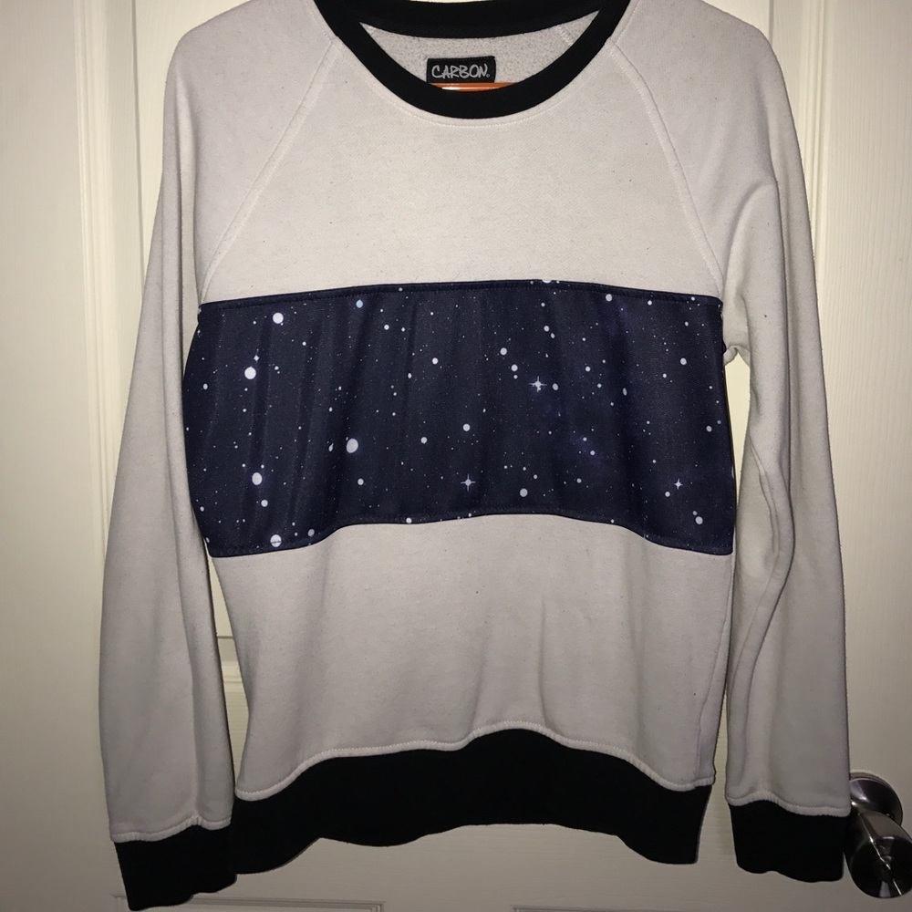 Crew neck galaxy sweatshirt