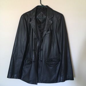 Small Jacquline Ferrar black leather jacket