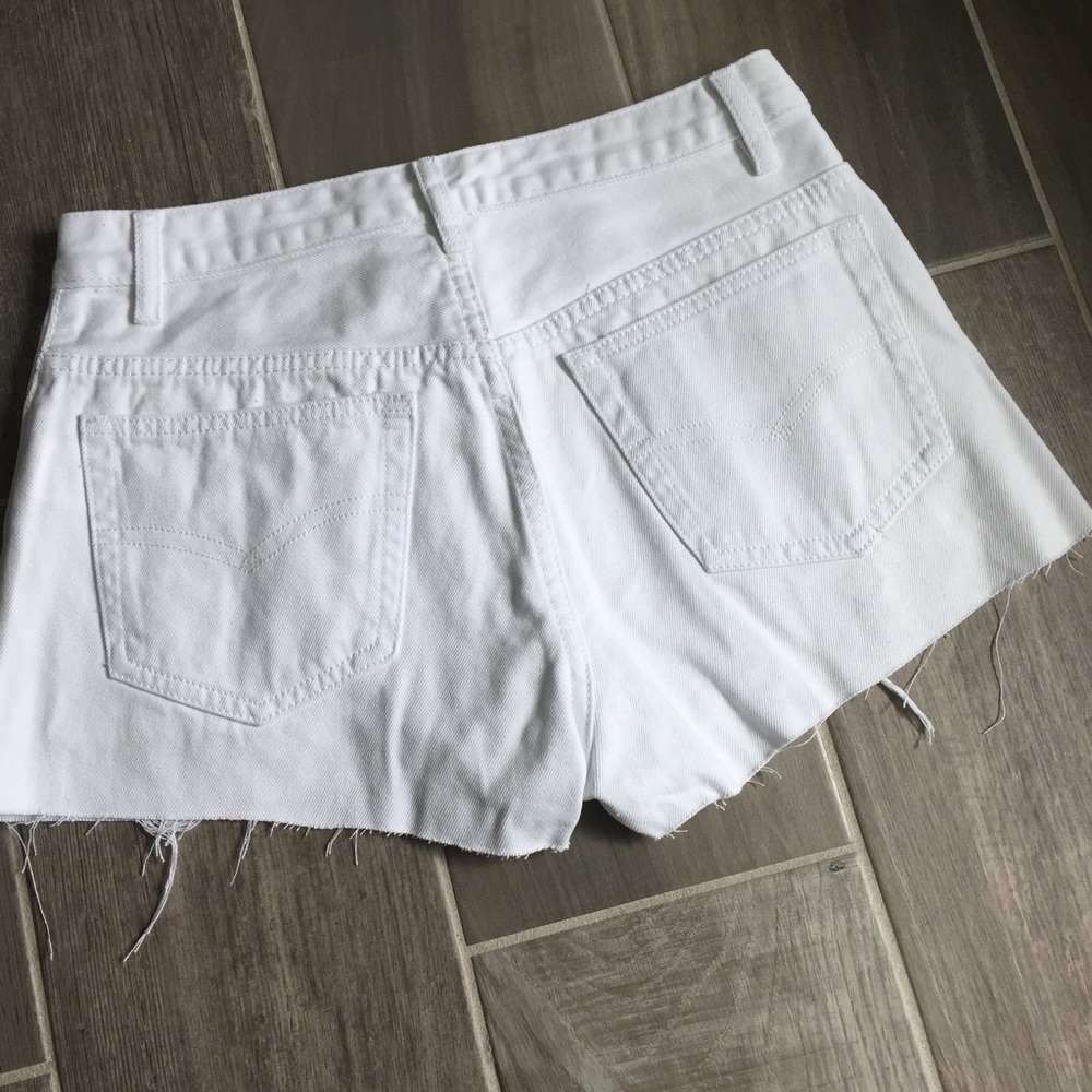 Nora White Distressed Denim Shorts - Picture 7 of 7