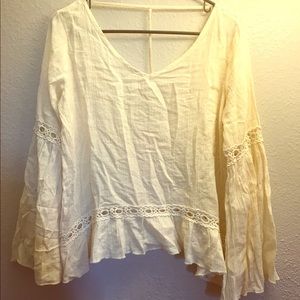 Cream colored BoHo top