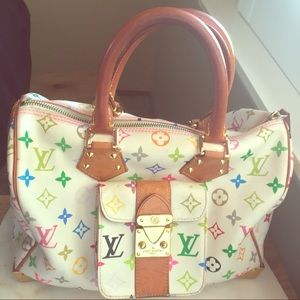 Auth Louis Vuitton Murakami speedy 30 Tote Bag