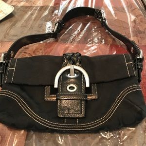 Classic All black Coach handbag