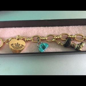 Beautiful gold Juicy Couture Charm Bracelet!