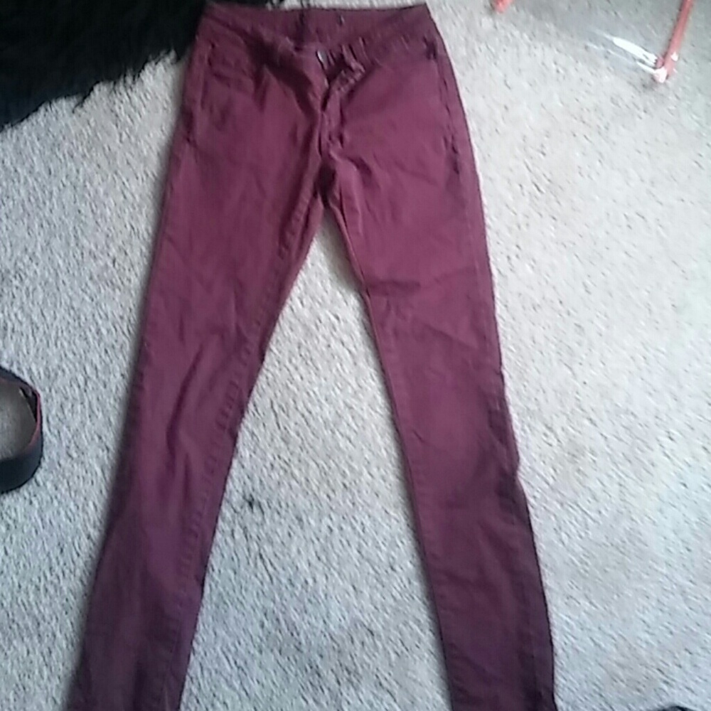 Maroon jeans