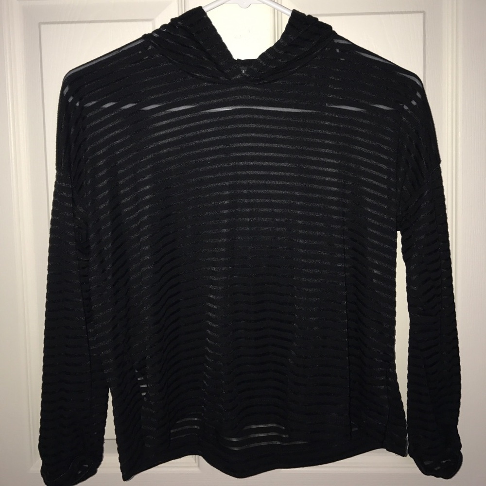 Forever 21 sheer stripe crop
