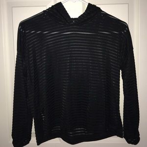 Forever 21 sheer stripe crop