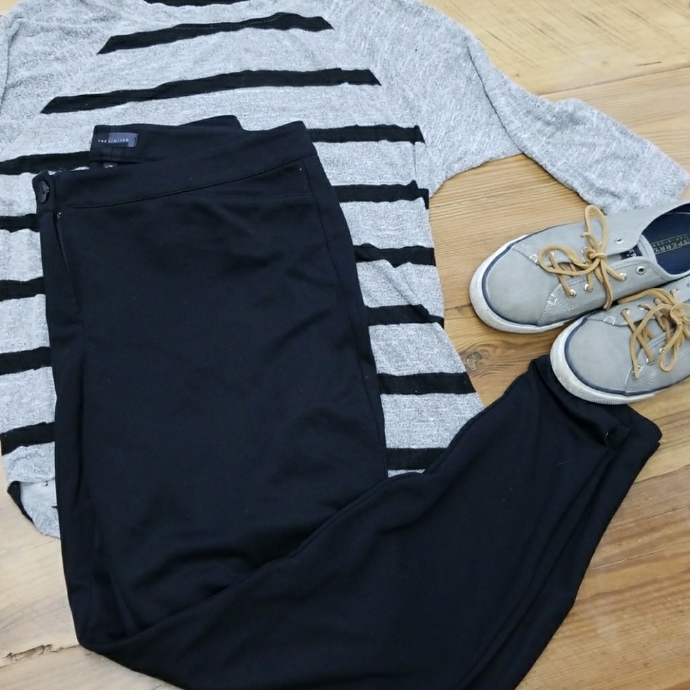 Slim fit black work pants from The Limited