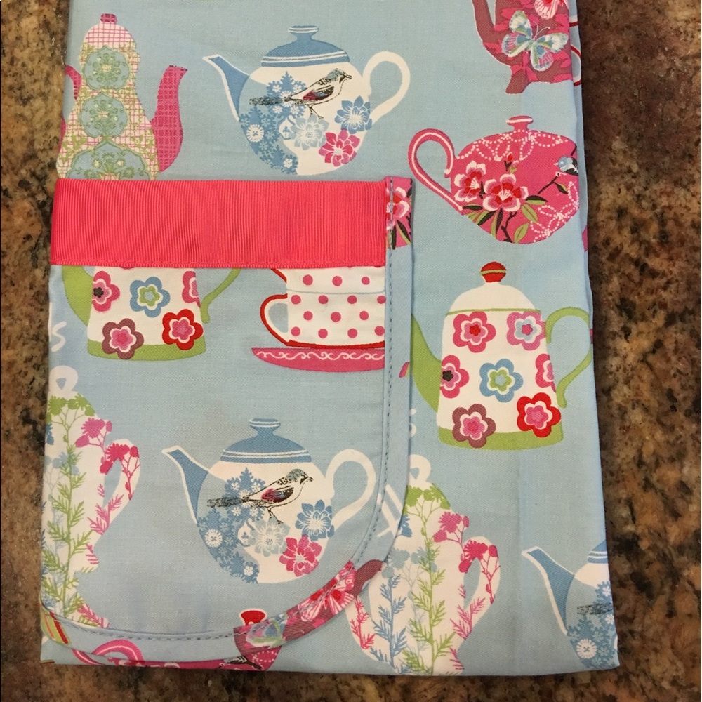 🎉🎉Harrods London🎀Pink/Blue🎀Sm Cotton Tea Apron ~ Brand New ~ Never Used