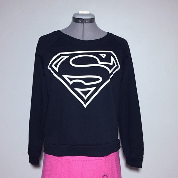 Forever 21 Sweaters - F21 DC Comics Superman Black Sweatshirt