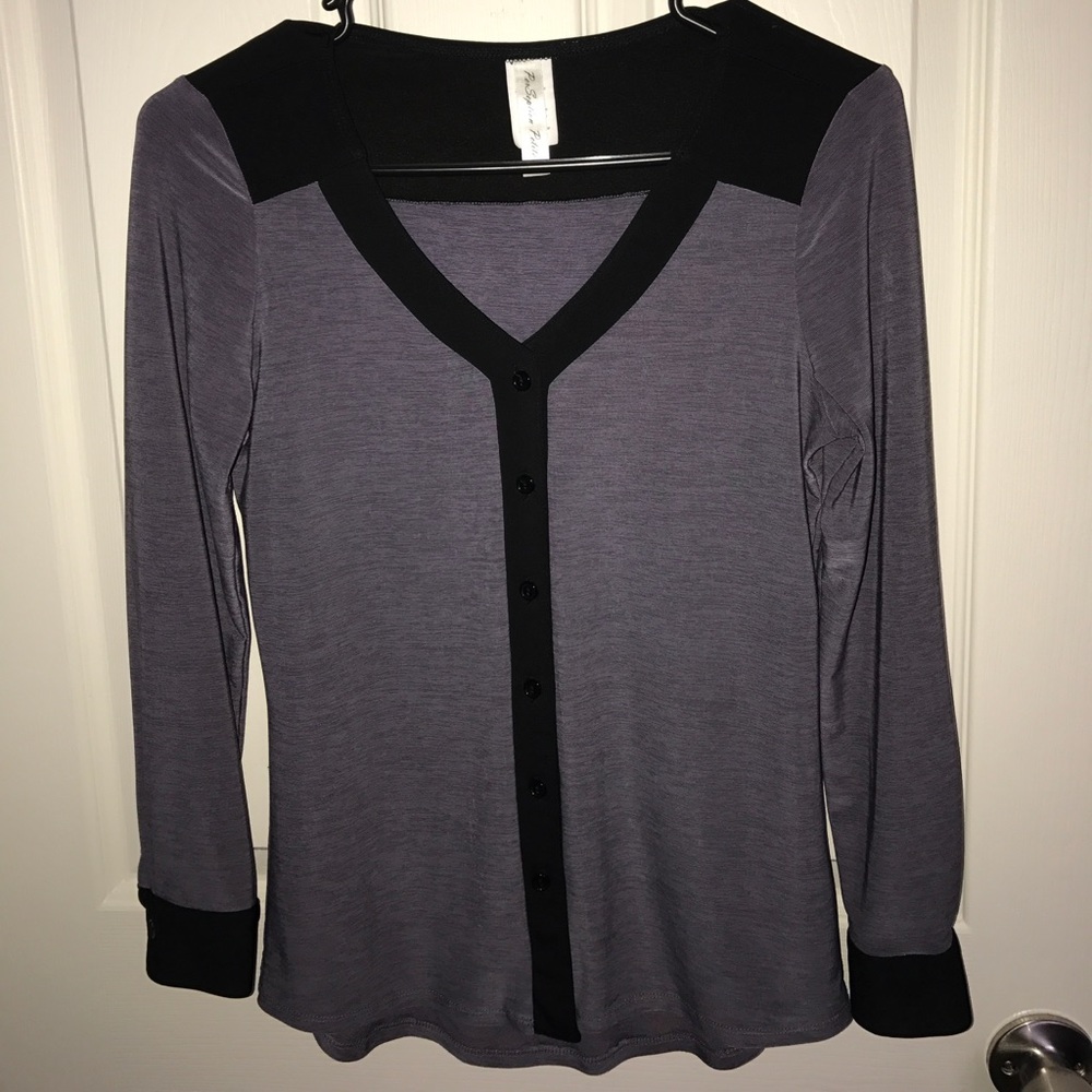 Button up polyester blouse
