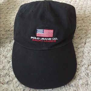 Ralph Lauren Polo Jeans Co. Black Hat Adjustable