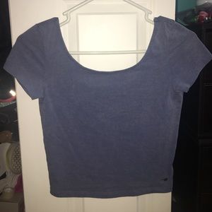 blue crop top